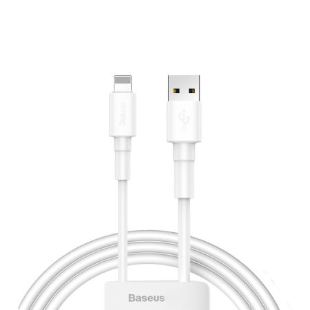 Baseus Lightning Mini White Cable 2.4A 1m White